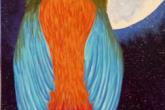 Psychedelic Owl, 12 x 24 Acrylic Painting, 3 hour class, $60 — at Joyful Arts Studio.